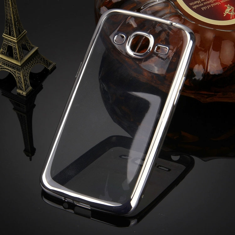 For Galaxy J3 (2016) / J310 Electroplating Transparent Soft TPU Protective Cover Case