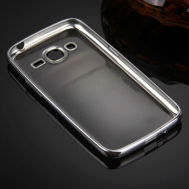 For Galaxy J3 (2016) / J310 Electroplating Transparent Soft TPU Protective Cover Case