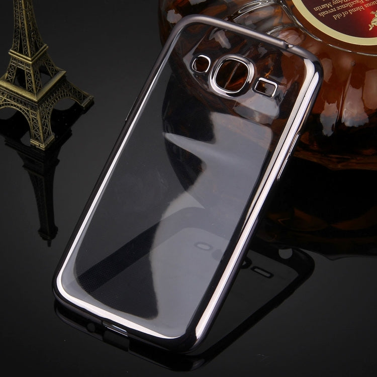 For Galaxy J3 / J300 Electroplating Transparent Soft TPU Protective Cover Case
