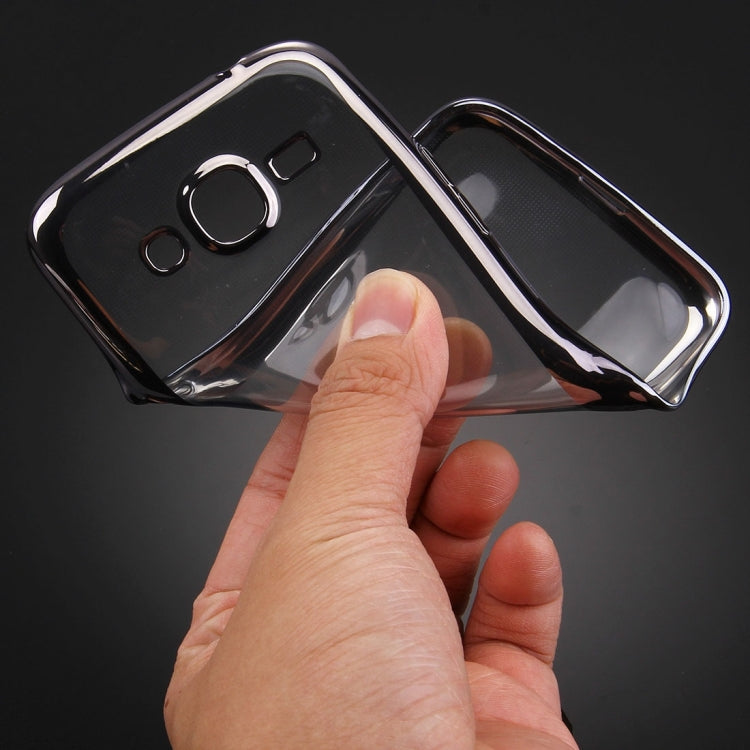 For Galaxy J3 / J300 Electroplating Transparent Soft TPU Protective Cover Case