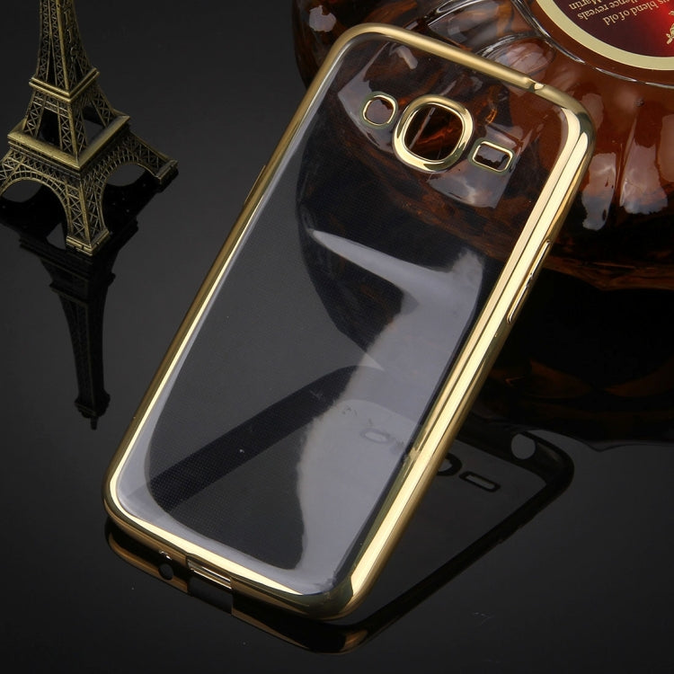 For Galaxy J3 / J300 Electroplating Transparent Soft TPU Protective Cover Case