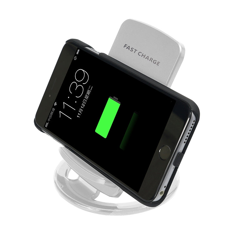 Q800 Output 5V 1.5A Qi Standard Vertical Fast Wireless Charger, Used in Support QI Sandard Phones, For iPhone, Galaxy, Huawei, Xiaomi, LG, HTC and Other Smart Phones