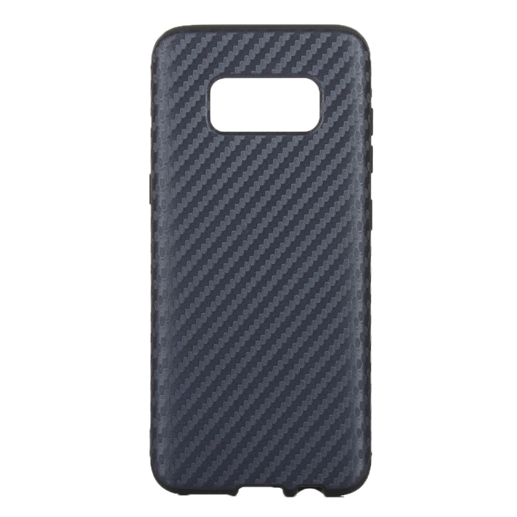 For Galaxy S8 + / G955 Carbon Fibre Texture PU Leather Protection Back Cover Case