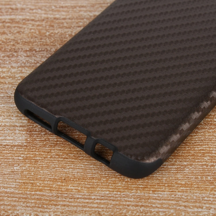 For Galaxy S8 Carbon Fibre Texture PU Leather Protection Back Cover Case