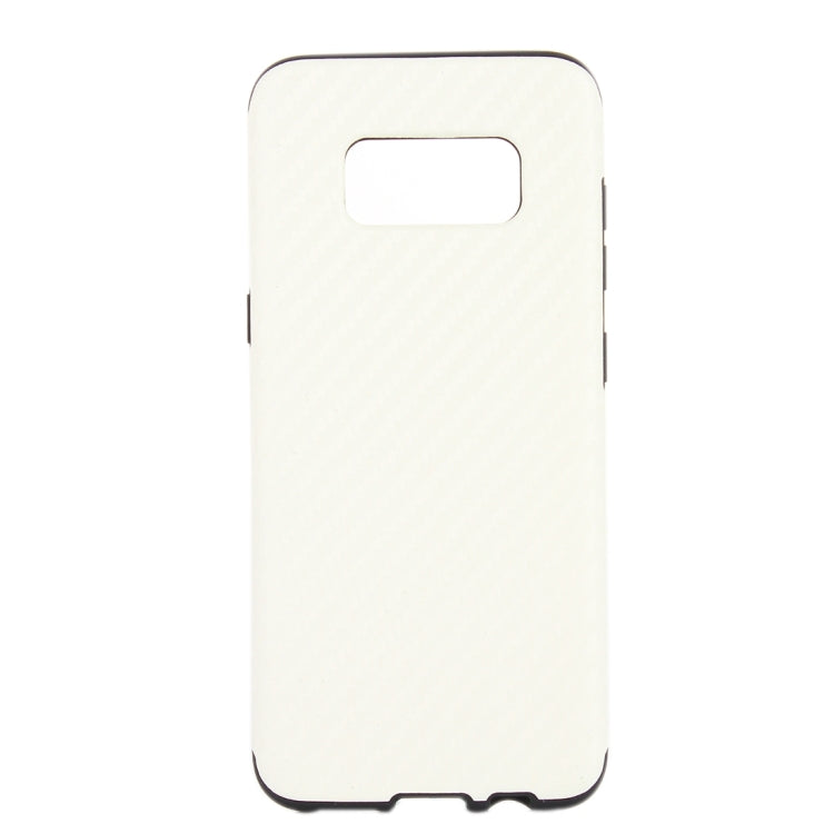 For Galaxy S8 Carbon Fibre Texture PU Leather Protection Back Cover Case
