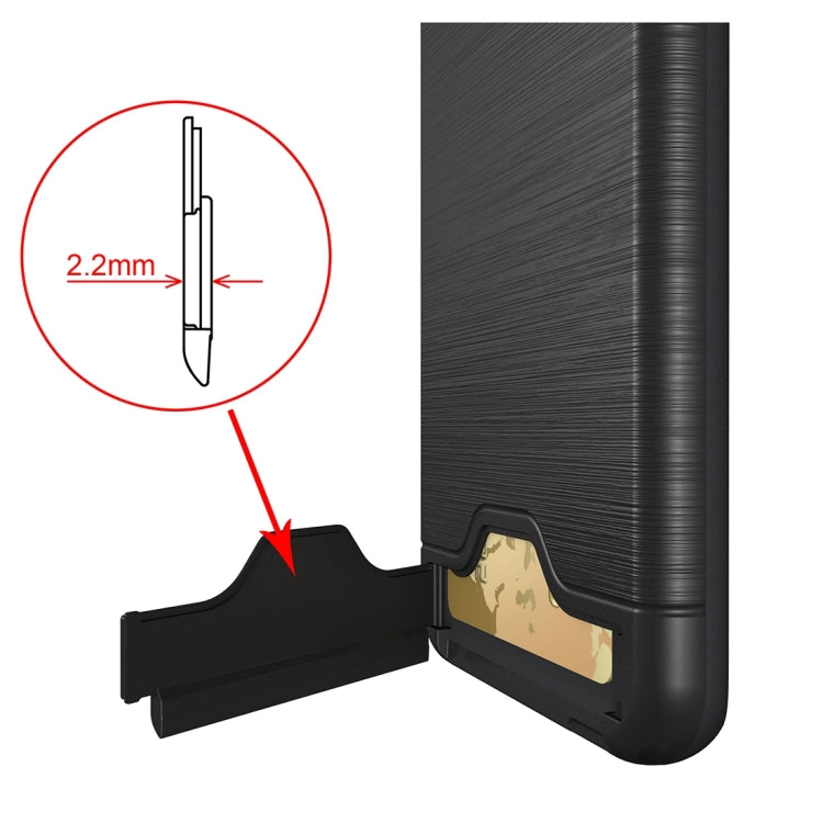 For Galaxy S8 Brushed Texture Separable PC + TPU Protective Combination Back Case with Holder & Card Slot