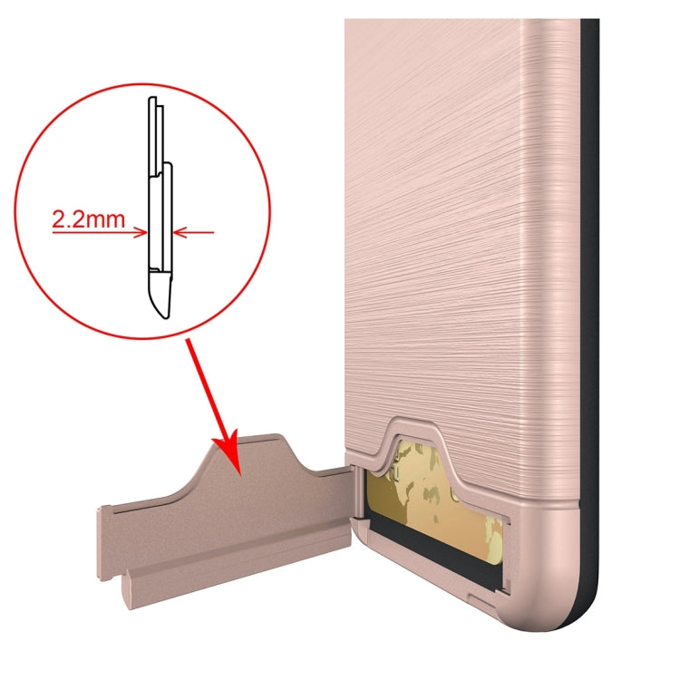 For Galaxy S8 Brushed Texture Separable PC + TPU Protective Combination Back Case with Holder & Card Slot