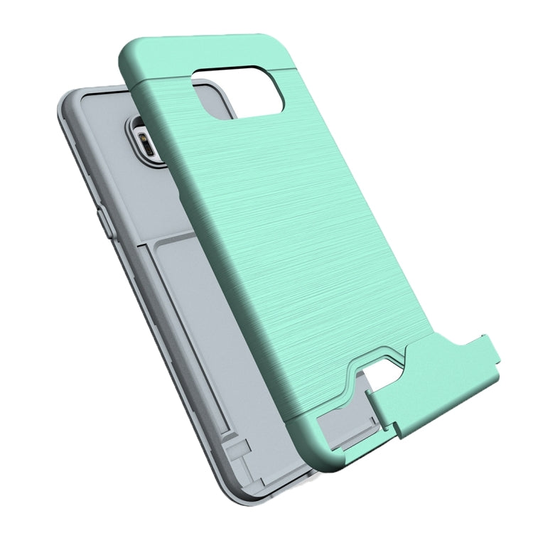 For Galaxy S8 + / G955 Brushed Texture Separable PC + TPU Protective Combination Back Case with Holder & Card Slot