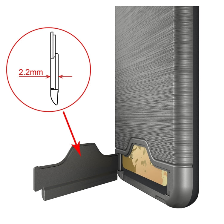 For Galaxy S8 + / G955 Brushed Texture Separable PC + TPU Protective Combination Back Case with Holder & Card Slot