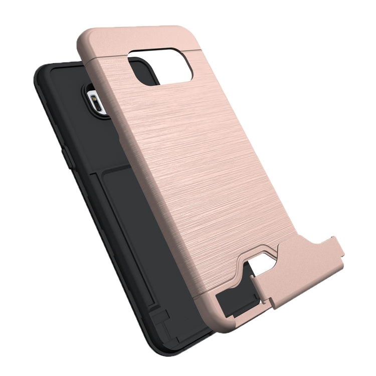 For Galaxy S8 + / G955 Brushed Texture Separable PC + TPU Protective Combination Back Case with Holder & Card Slot