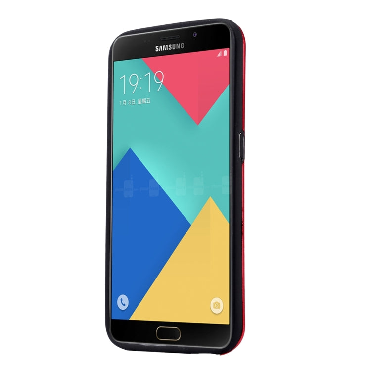 MOTOMO for Galaxy A9 (2016) / A900 Brushed Texture Metal + TPU Protective Case