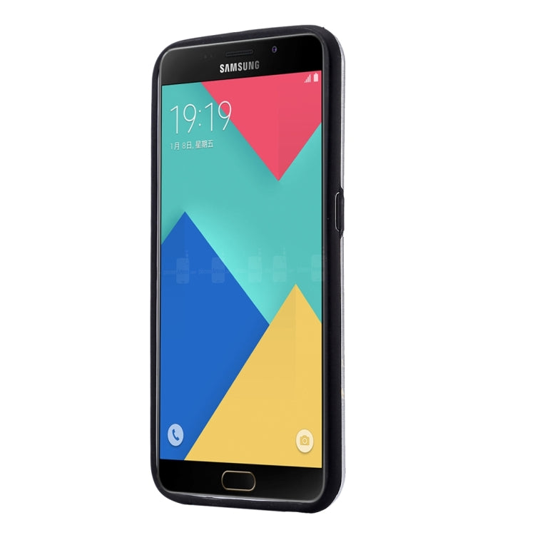 MOTOMO for Galaxy A9 (2016) / A900 Brushed Texture Metal + TPU Protective Case
