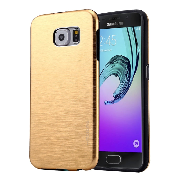 MOTOMO for Galaxy A7 (2016) / A710 Brushed Texture Metal + TPU Protective Case