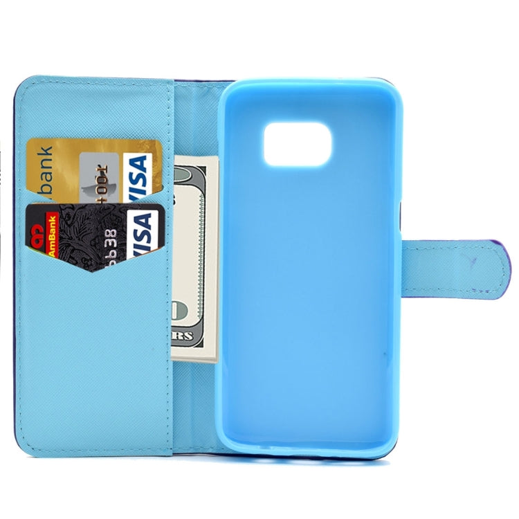For Galaxy S6 / G920 Bronzing Butterfly Pattern Horizontal Flip PU Leather Case with Holder & Card Slots & Wallet