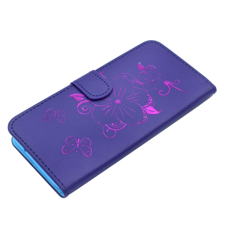 For Galaxy S6 / G920 Bronzing Butterfly Pattern Horizontal Flip PU Leather Case with Holder & Card Slots & Wallet