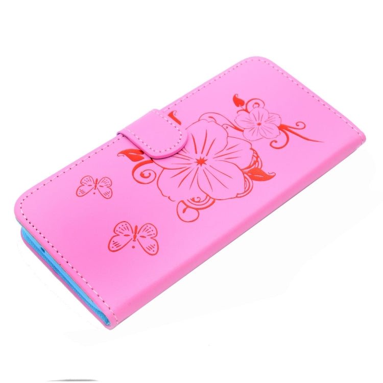 For Galaxy S6 Edge / G925 Bronzing Butterfly Pattern Horizontal Flip PU Leather Case with Holder & Card Slots & Wallet
