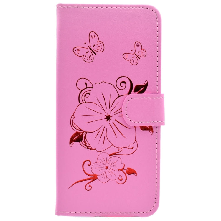 For Galaxy S7 / G930 Bronzing Butterfly Pattern Horizontal Flip PU Leather Case with Holder & Card Slots & Wallet