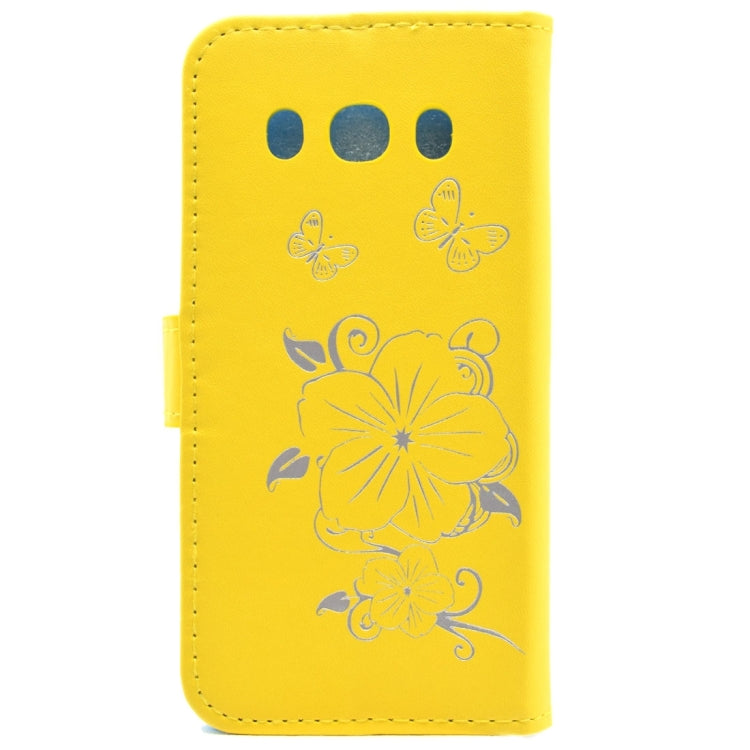 For Galaxy J5 (2016)  / J510 Bronzing Butterfly Pattern Horizontal Flip PU Leather Case with Holder & Card Slots & Wallet