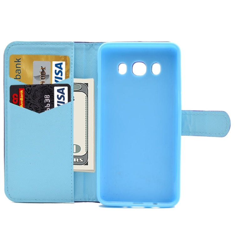 For Galaxy J5 (2016)  / J510 Bronzing Butterfly Pattern Horizontal Flip PU Leather Case with Holder & Card Slots & Wallet