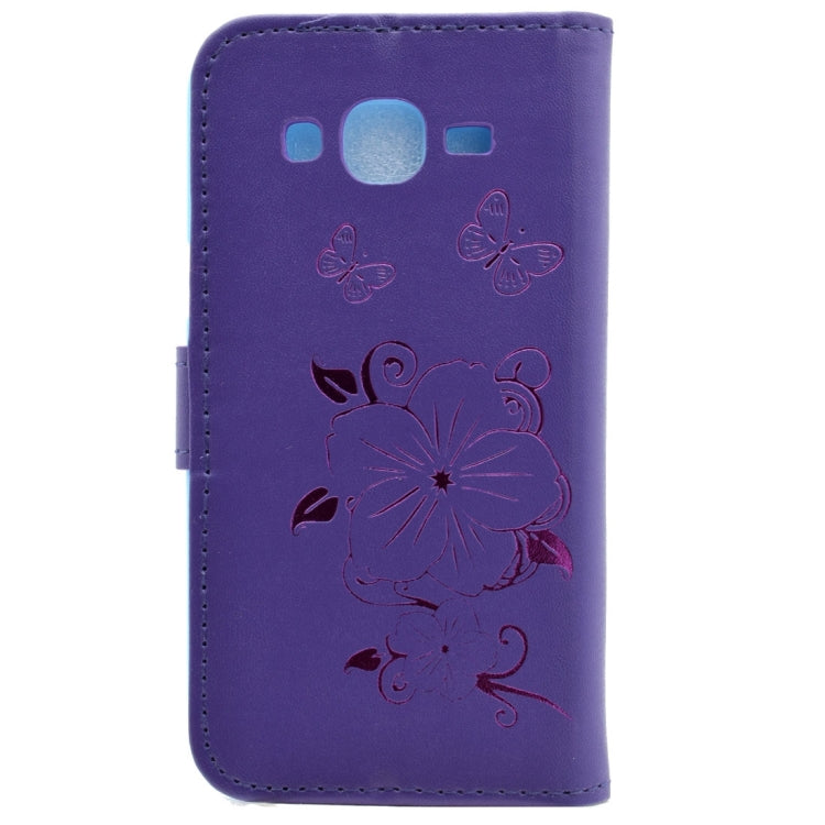 For Galaxy Grand Prime / G530 Bronzing Butterfly Pattern Horizontal Flip PU Leather Case with Holder & Card Slots & Wallet