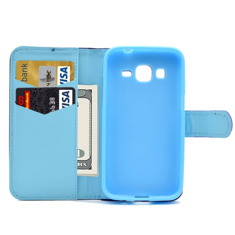 For Galaxy Core Prime / G360 Bronzing Butterfly Pattern Horizontal Flip PU Leather Case with Holder & Card Slots & Wallet