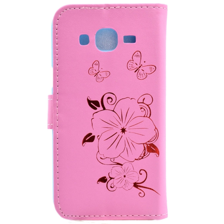 For Galaxy Core Prime / G360 Bronzing Butterfly Pattern Horizontal Flip PU Leather Case with Holder & Card Slots & Wallet
