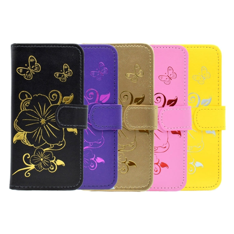 For Galaxy Core Prime / G360 Bronzing Butterfly Pattern Horizontal Flip PU Leather Case with Holder & Card Slots & Wallet