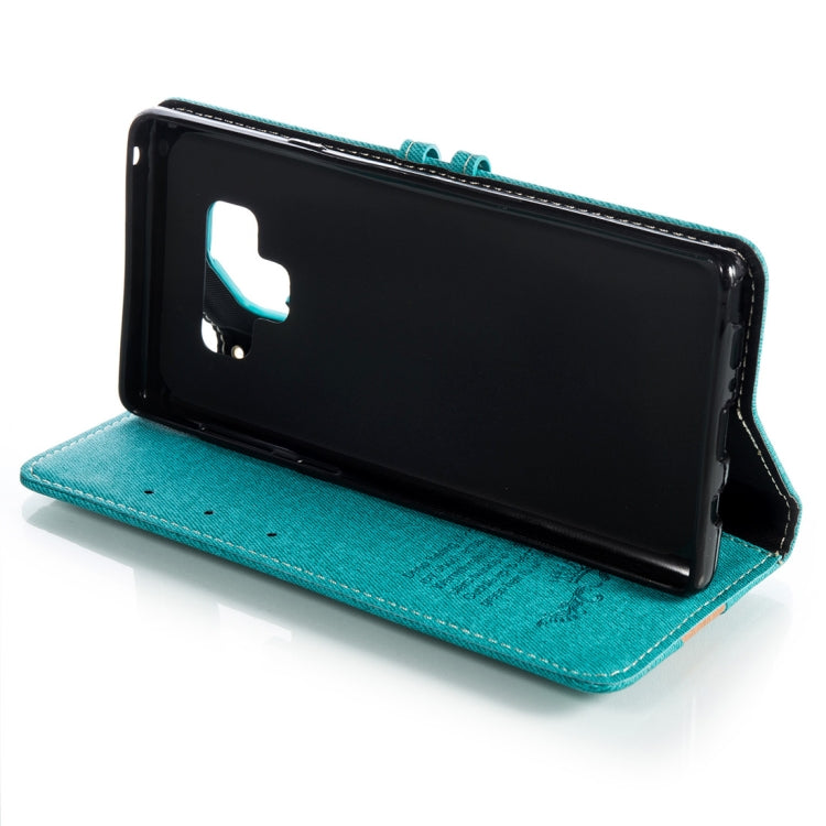 Splicing Embossed Female Style Horizontal Flip Leather Case for Galaxy Note9 , with Holder & Card Slots & Wallet & Lanyard