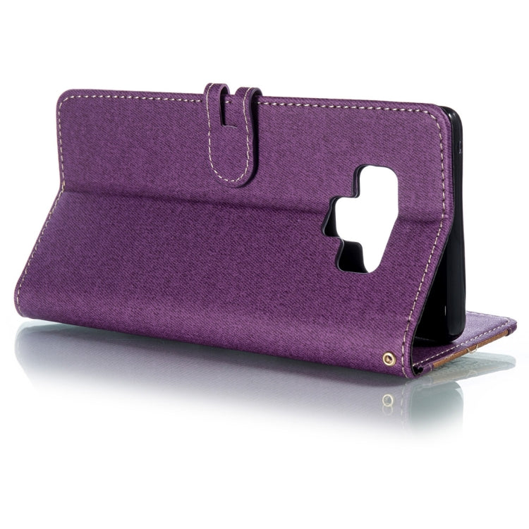 Splicing Embossed Female Style Horizontal Flip Leather Case for Galaxy Note9 , with Holder & Card Slots & Wallet & Lanyard