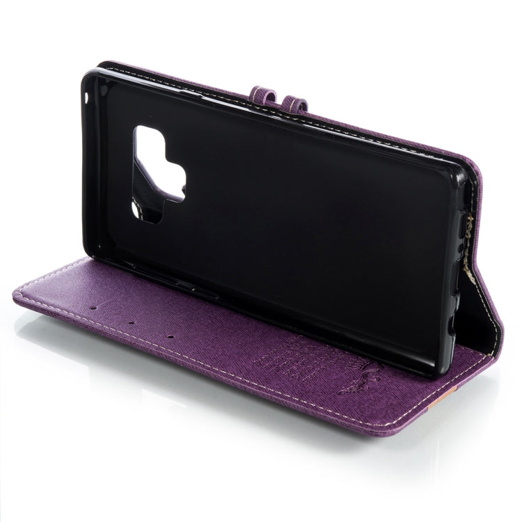 Splicing Embossed Female Style Horizontal Flip Leather Case for Galaxy Note9 , with Holder & Card Slots & Wallet & Lanyard