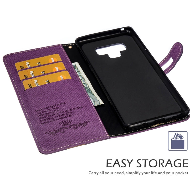 Splicing Embossed Female Style Horizontal Flip Leather Case for Galaxy Note9 , with Holder & Card Slots & Wallet & Lanyard