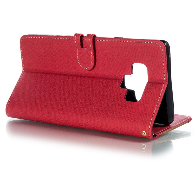 Splicing Embossed Female Style Horizontal Flip Leather Case for Galaxy Note9 , with Holder & Card Slots & Wallet & Lanyard