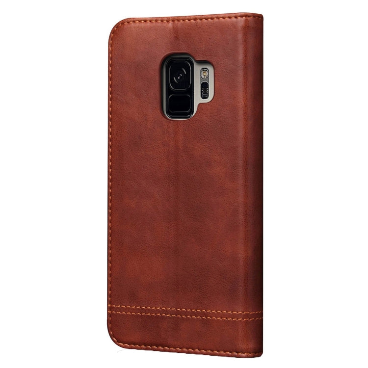 For Galaxy S9 Retro Crazy Horse Texture Casual Style with Absorption Horizontal Flip Leather Case with Holder & Card Slots & Wallet