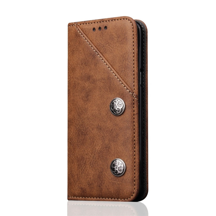 For Galaxy S9+ Bronze Texture Casual Style with Absorption Horizontal Flip Leather Case with Holder & Card Slots(Brown)