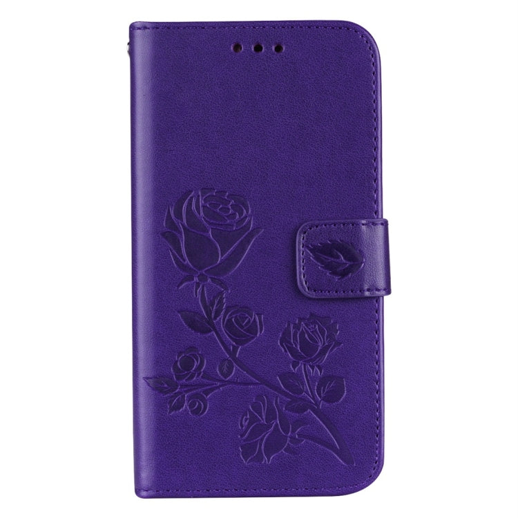For Galaxy J3 (2017) / J330 (EU Version) Roses Pressed Flower Pattern Horizontal Flip Leather Case with Holder & Card Slots & Wallet