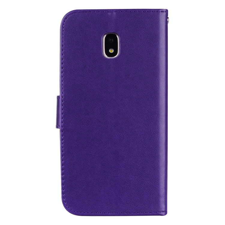For Galaxy J3 (2017) / J330 (EU Version) Roses Pressed Flower Pattern Horizontal Flip Leather Case with Holder & Card Slots & Wallet