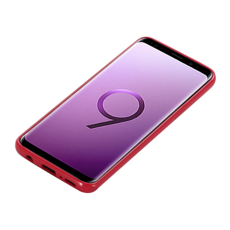 For Galaxy S9 Retro Imitation Cowhide Texture Horizontal Flip Leather Case with Holder & Card Slots & Wallet (Red)