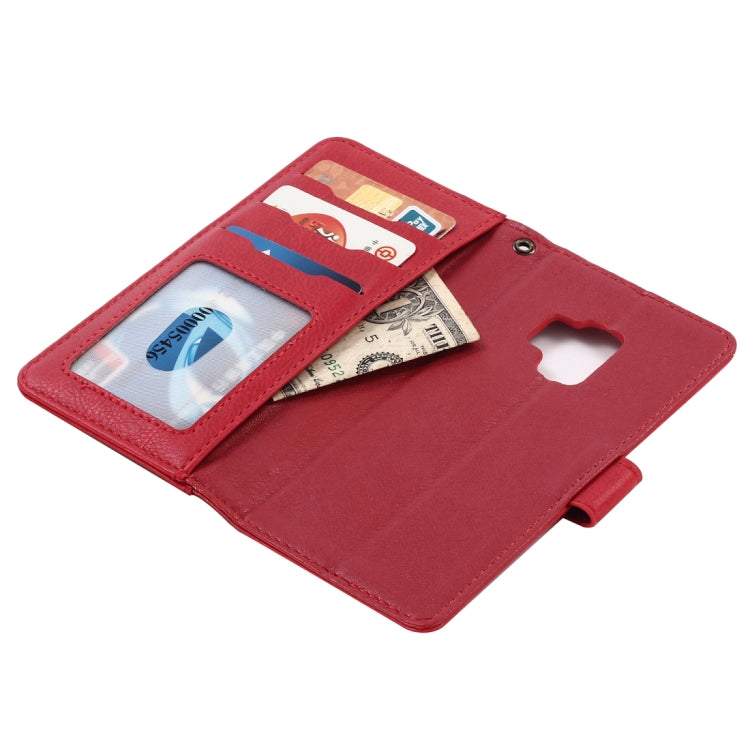 For Galaxy S9 Retro Imitation Cowhide Texture Horizontal Flip Leather Case with Holder & Card Slots & Wallet (Red)