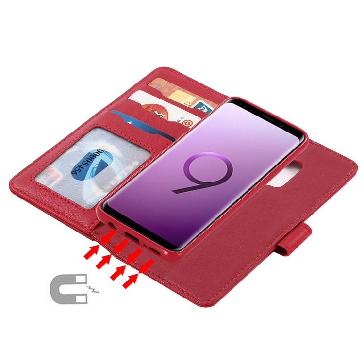 For Galaxy S9 Retro Imitation Cowhide Texture Horizontal Flip Leather Case with Holder & Card Slots & Wallet (Red)