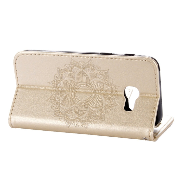 For Galaxy A3 (2017) Mandragora Pattern Diamond Encrusted Horizontal Flip Leather Case with Card Slot & Holder & Wallet & Lanyard