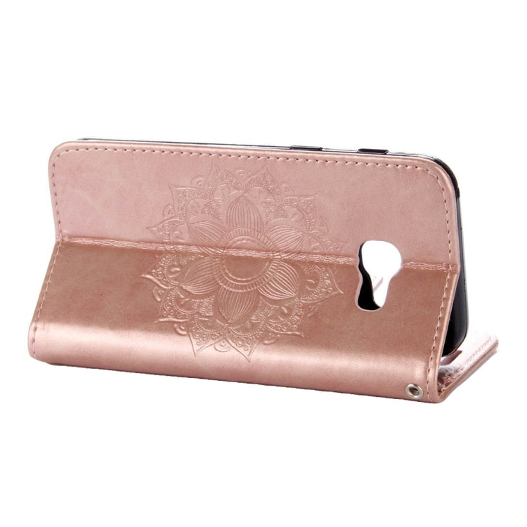 For Galaxy A3 (2017) Mandragora Pattern Diamond Encrusted Horizontal Flip Leather Case with Card Slot & Holder & Wallet & Lanyard