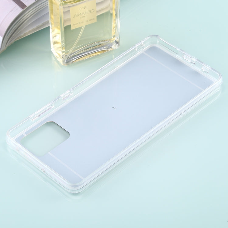 For Samsung Galaxy A71 TPU + Acrylic Luxury Plating Mirror Phone Case Cover (Rose Gold)