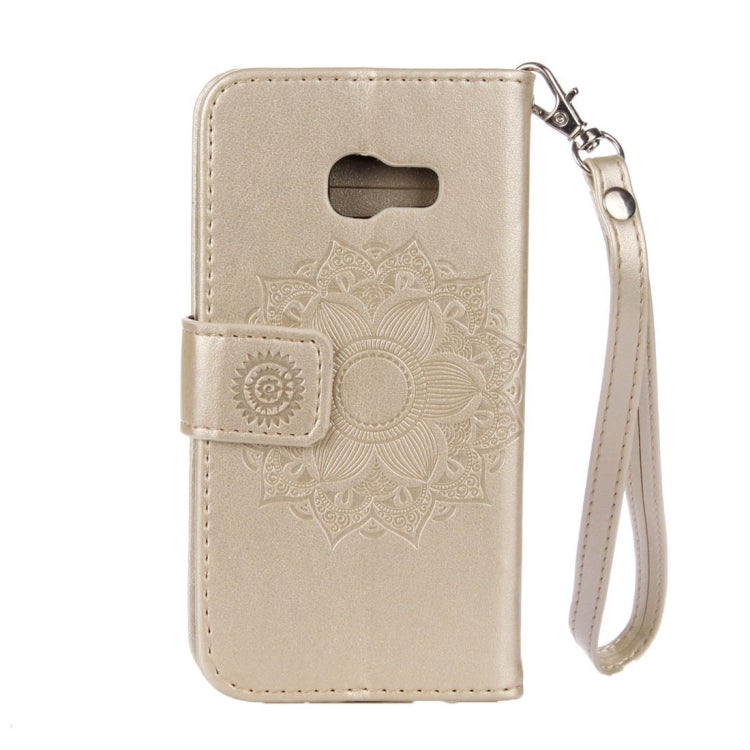 For Galaxy A5 (2017) Mandragora Pattern Diamond Encrusted Horizontal Flip Leather Case with Card Slot & Holder & Wallet & Lanyard