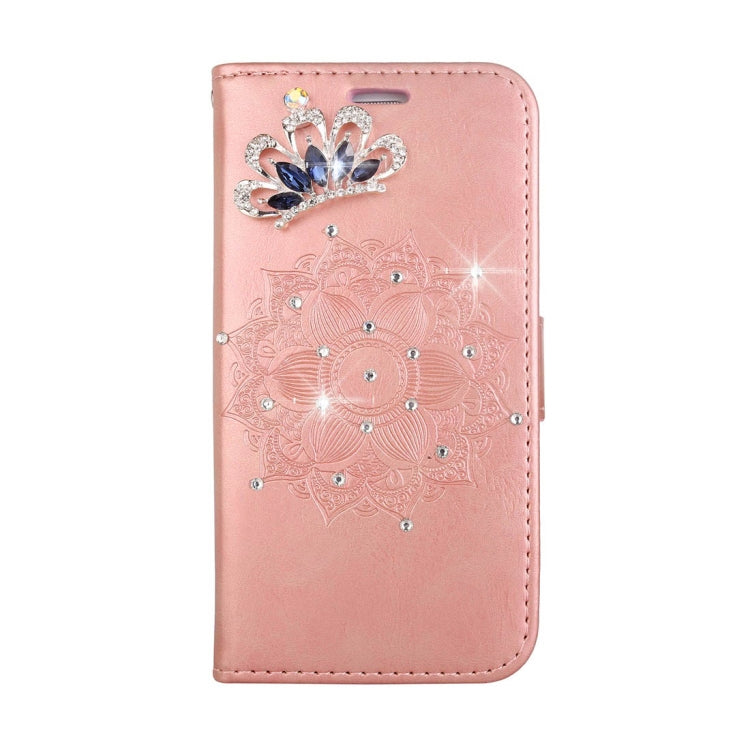 For Galaxy A5 (2017) Mandragora Pattern Diamond Encrusted Horizontal Flip Leather Case with Card Slot & Holder & Wallet & Lanyard