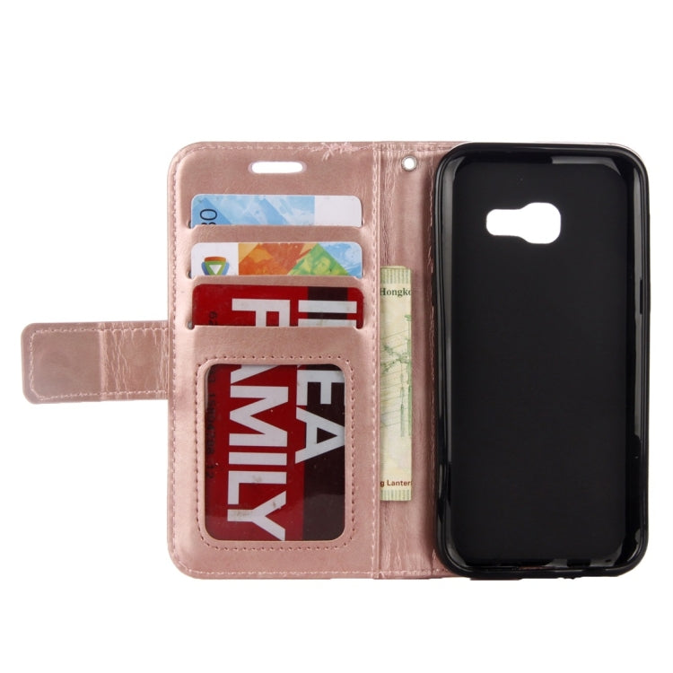 For Galaxy A5 (2017) Mandragora Pattern Diamond Encrusted Horizontal Flip Leather Case with Card Slot & Holder & Wallet & Lanyard