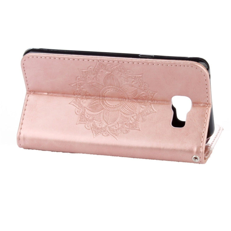 For Galaxy A3 (2016) / A310 Mandragora Pattern Diamond Encrusted Horizontal Flip Leather Case with Card Slot & Holder & Wallet & Lanyard