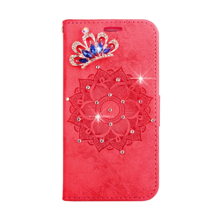 For Galaxy A3 (2016) / A310 Mandragora Pattern Diamond Encrusted Horizontal Flip Leather Case with Card Slot & Holder & Wallet & Lanyard