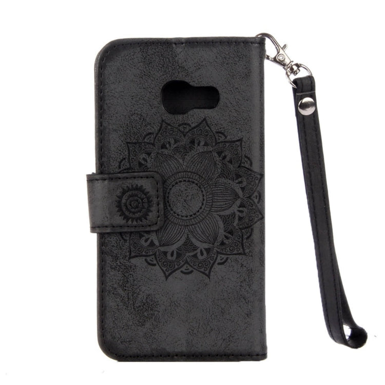 For Galaxy A5 (2016) / A510 Mandragora Pattern Diamond Encrusted Horizontal Flip Leather Case with Card Slot & Holder & Wallet & Lanyard