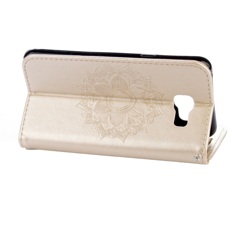 For Galaxy A5 (2016) / A510 Mandragora Pattern Diamond Encrusted Horizontal Flip Leather Case with Card Slot & Holder & Wallet & Lanyard