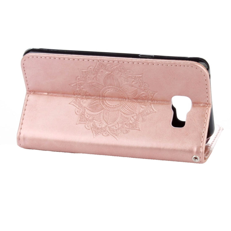 For Galaxy A5 (2016) / A510 Mandragora Pattern Diamond Encrusted Horizontal Flip Leather Case with Card Slot & Holder & Wallet & Lanyard